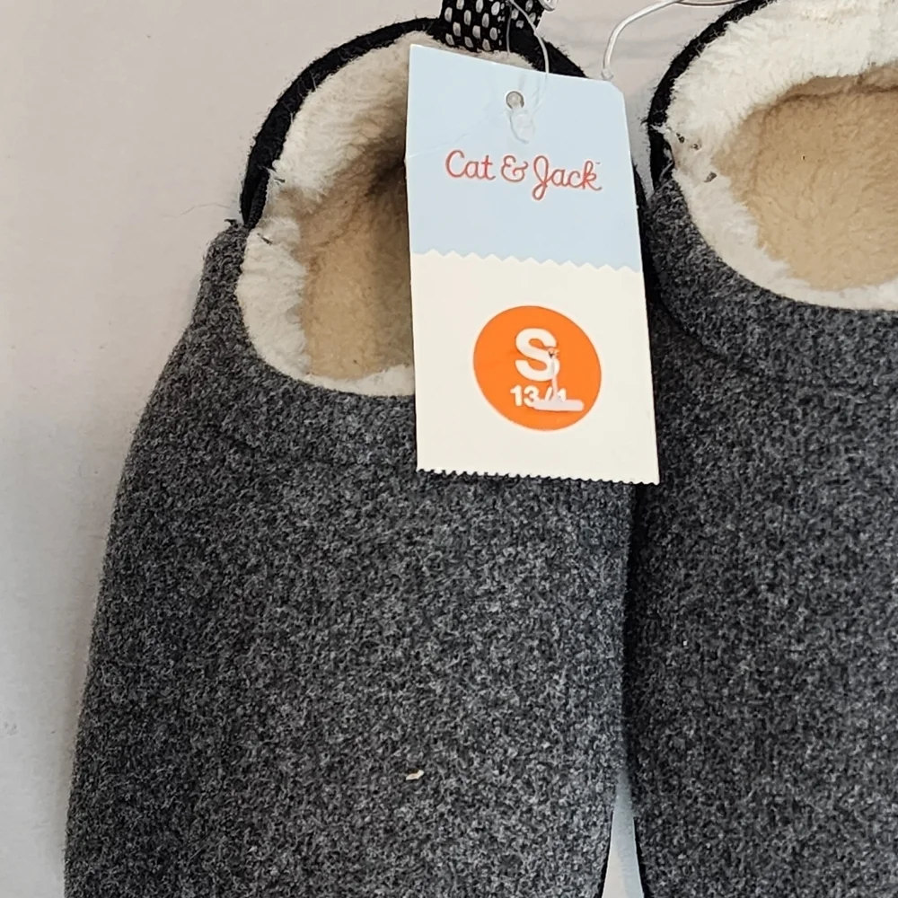 Cozy Gray Fleece Slippers
